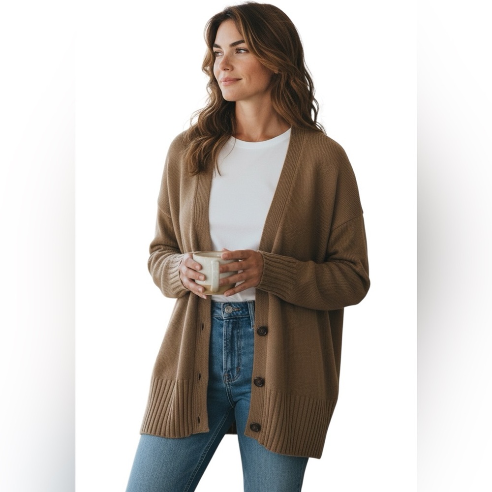 St. John V-Neck Wool Blend Button Granny Cardigan Sweater - Picture 11 of 11